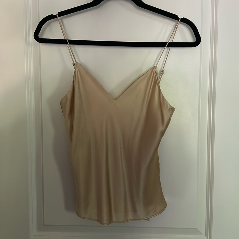 CAMI NYC Silk Felicity Cami in Soy (Beige Light Gold) Size XS Adjustable Straps